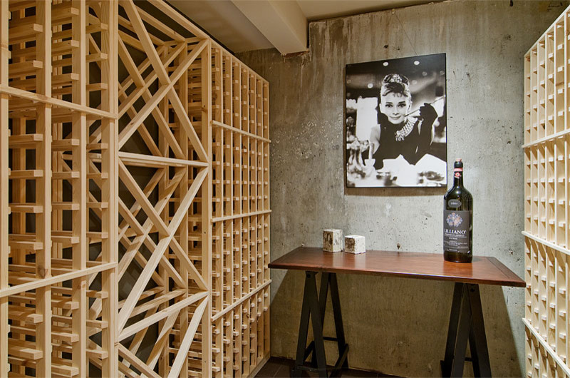 Design ideas for a contemporary wine cellar in Seattle.