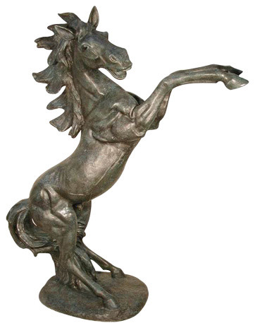 Rearing Horse 71 Design Sculpture Contemporary Garden Statues And Yard Art By Bronze West Imports Inc Houzz Rearing Horse 71 Design Sculpture, Rearing Horse Garden Statue