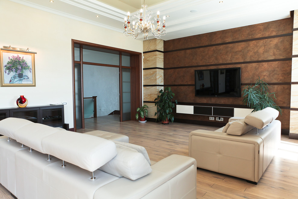 Коттедж: классический интерьер в бежевых  оттенках