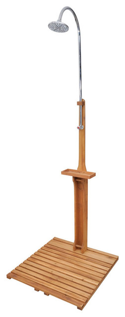vidaXL Wooden Garden Shower