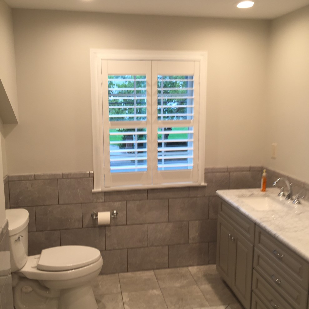 Marquis plantation shutters by Lafayette. Using wood outside mount L-frame to cr