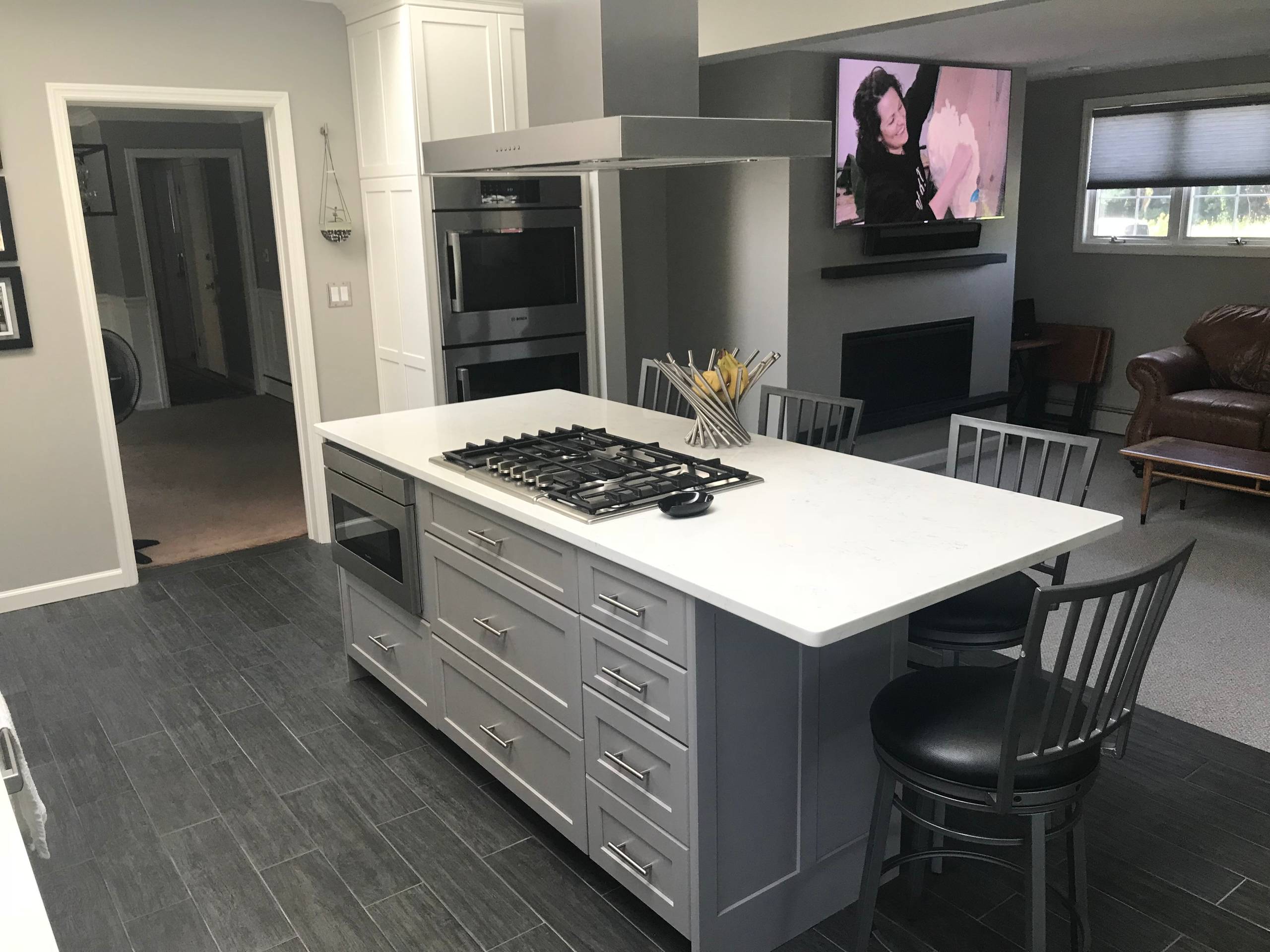 Grey and White Kitchen