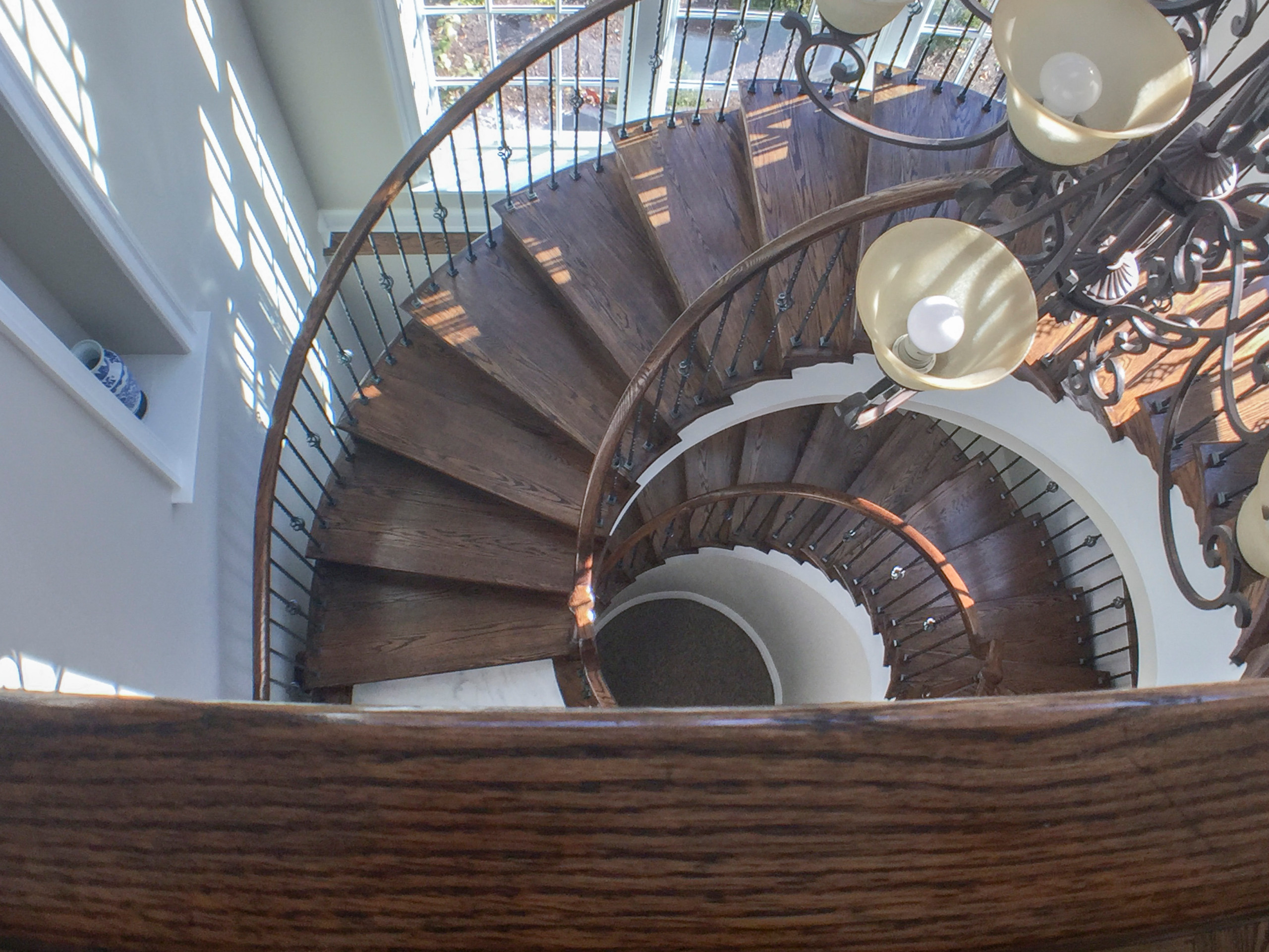 28_Multi-Level Oak&Metal Staircase in Custom Built Home, Potomac Falls MD 20854