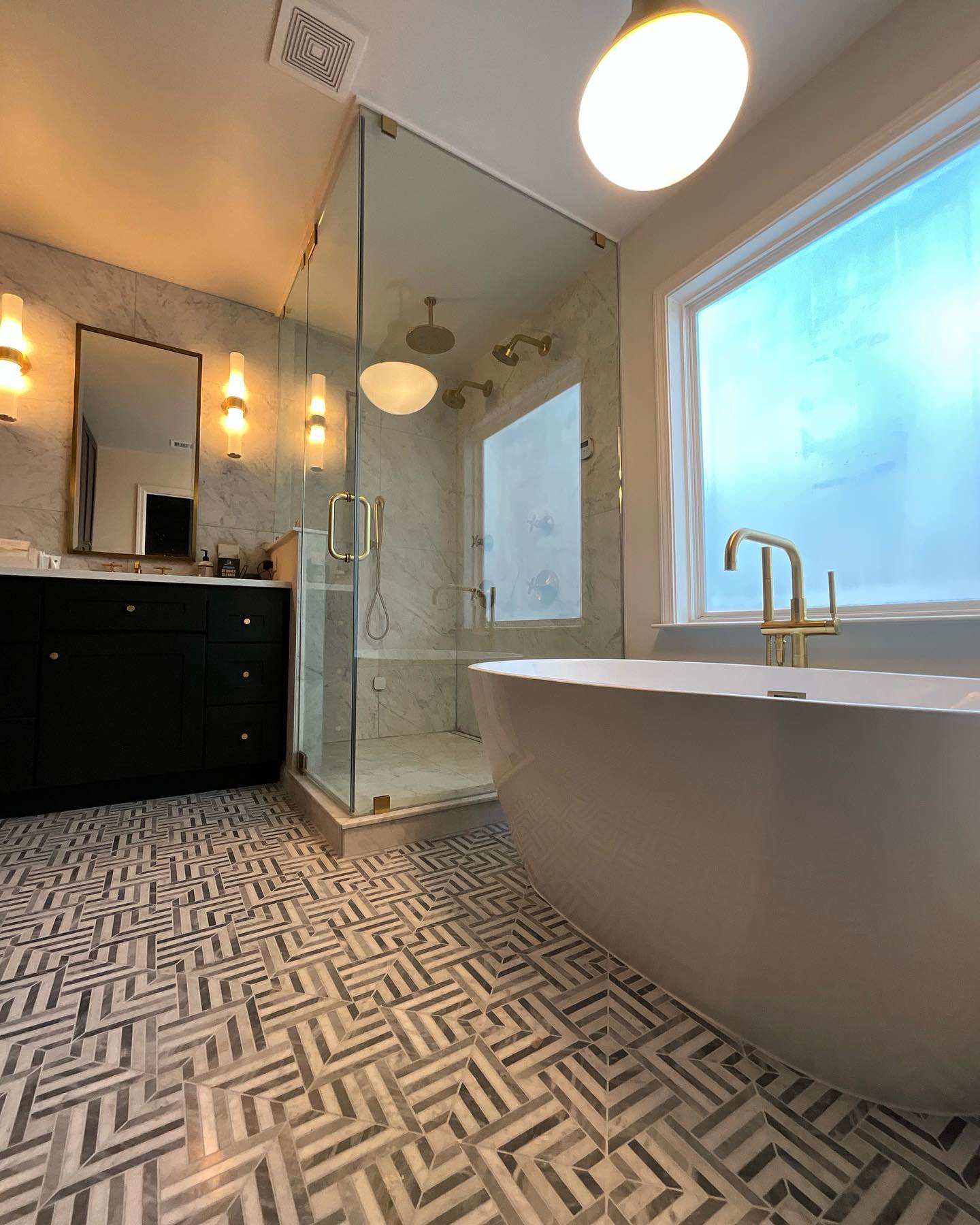 Master Bathroom and Fireplace