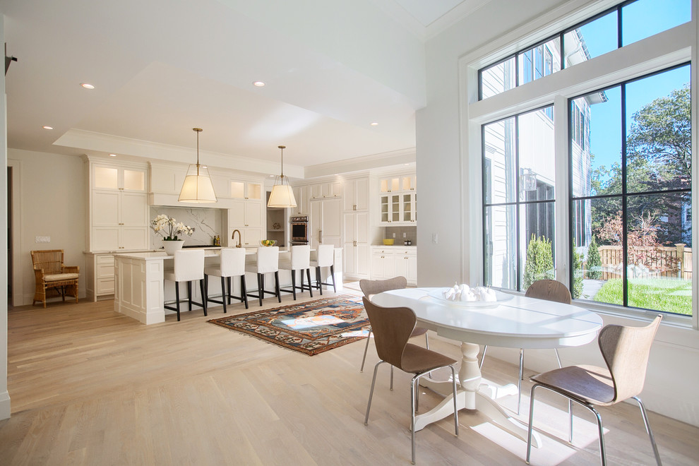 Inspiration for a transitional home design remodel in Boston