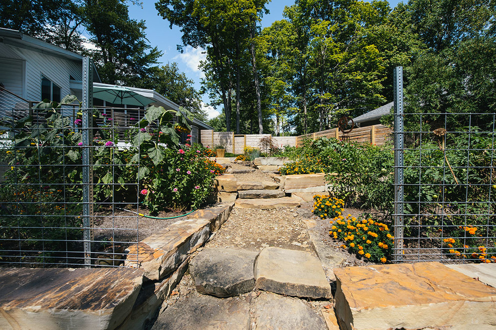 Inspiration for a transitional landscaping in Indianapolis.
