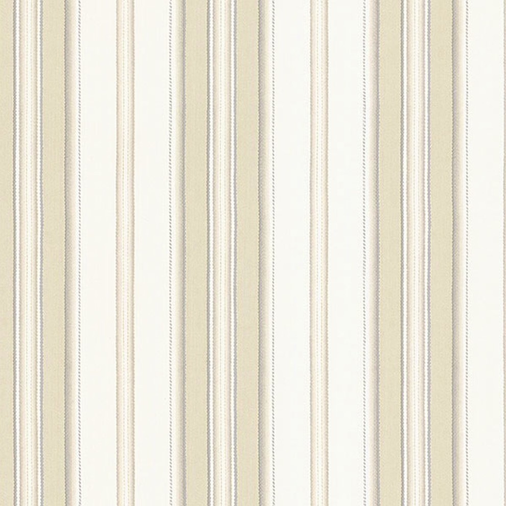 Stripes And Damasks, Classic Damask Stripes Cream, White Wallpaper Roll