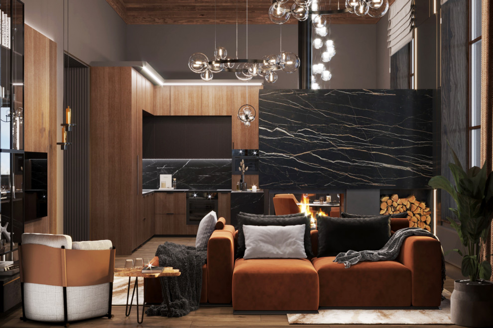 Трехэтажный дом для семьи