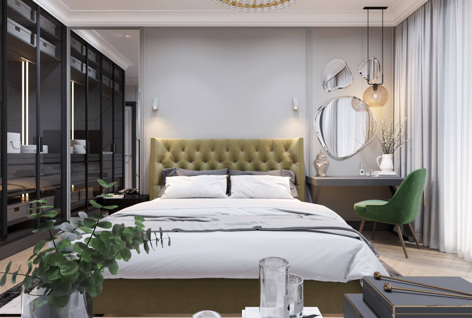 Современная классика. Спальня.