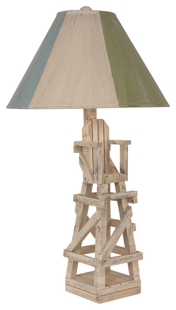 Cottage Life Guard Chair Table Lamp Beach Style Table Lamps