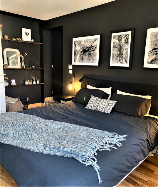 Chambre parentale noire & beige - Bedroom - Toulouse - by AZ Concept 31 ...