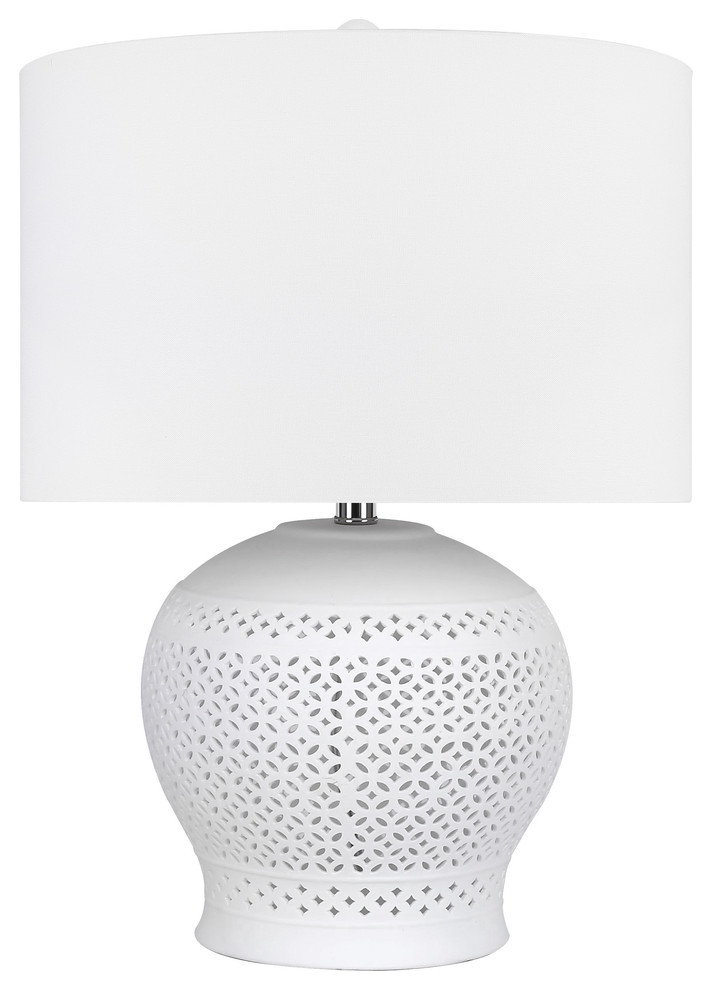 white ceramic cut out lamp