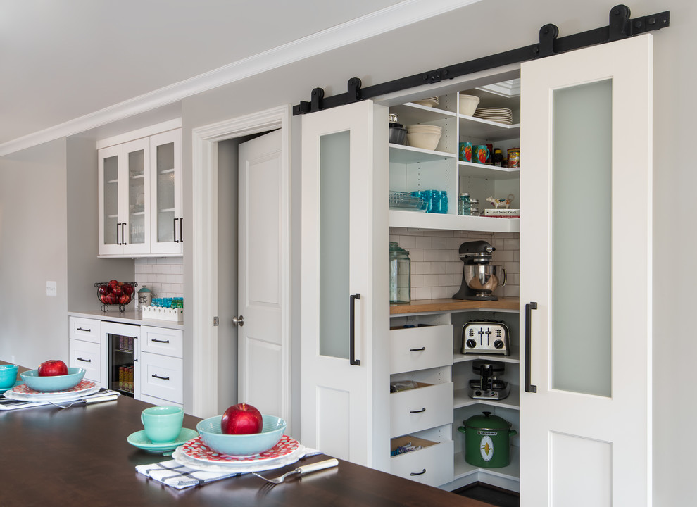 Barn Door Walk In Pantry Transitional Kitchen Remodel Transitional Kitchen Detroit By Mainstreet Design Build