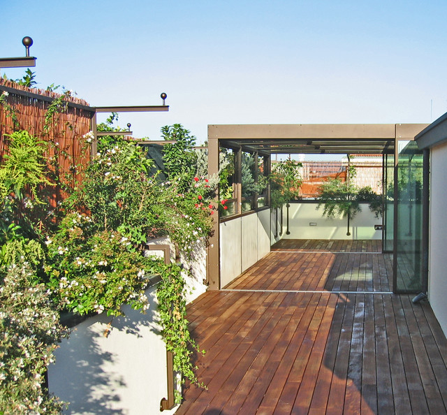 Terrazza e serra trendy-terrasse