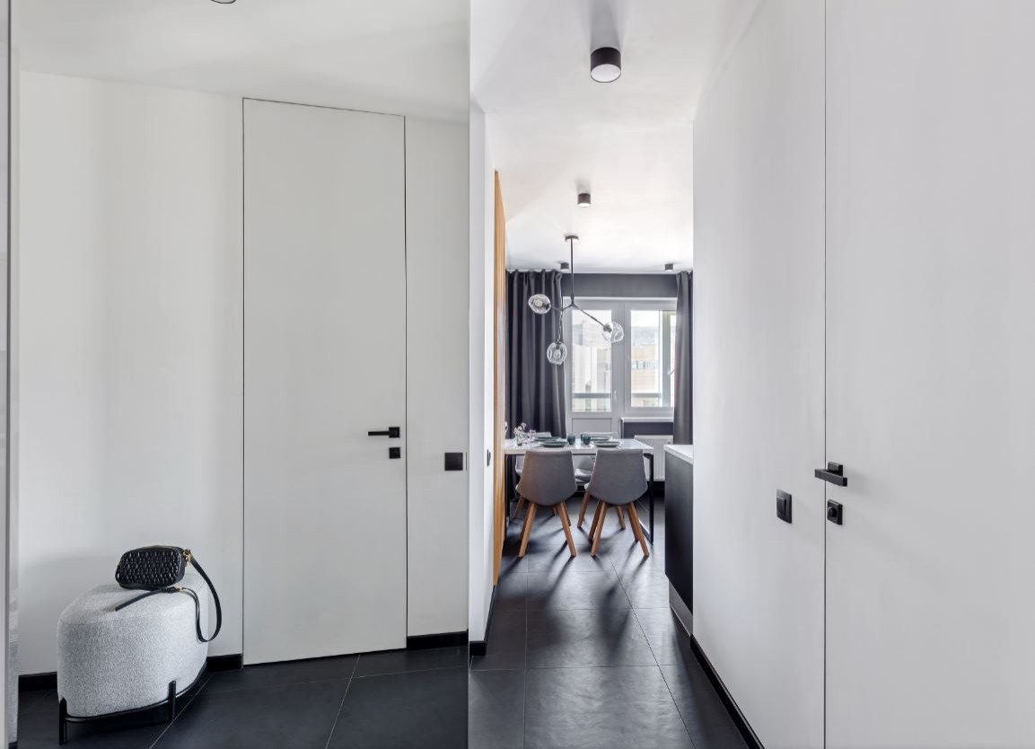 Строгий интерьер однокомнатной квартиры