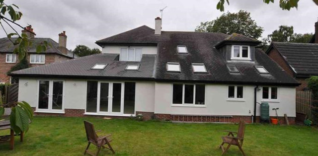 Wrap around Extension modern-fasad