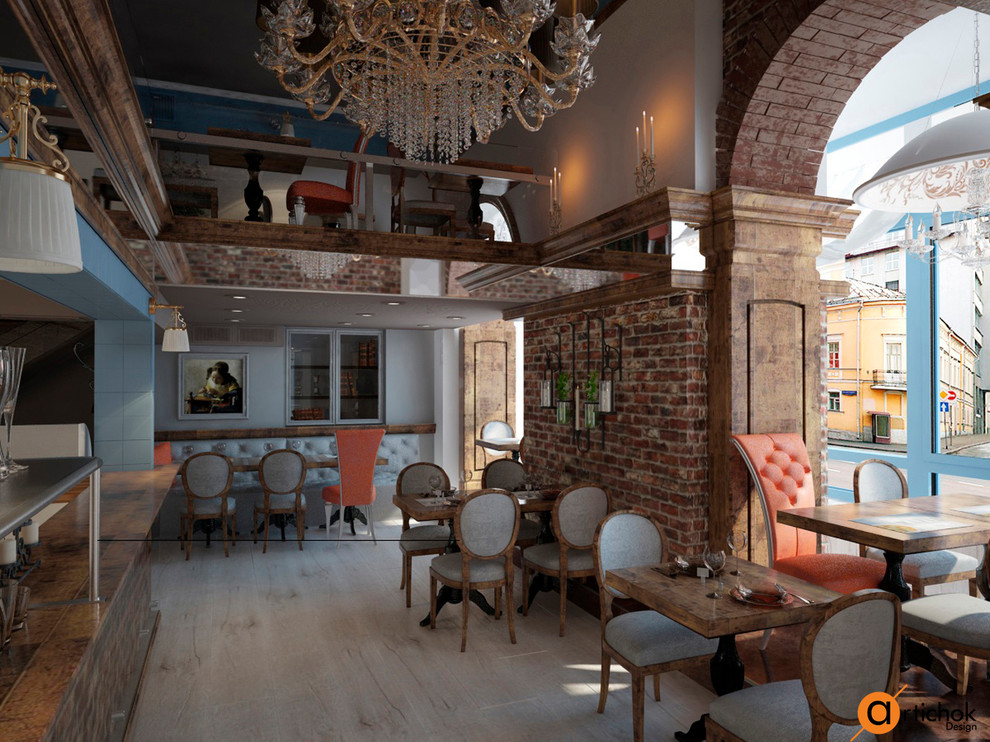 Основной зал ресторана – дизайн horeca