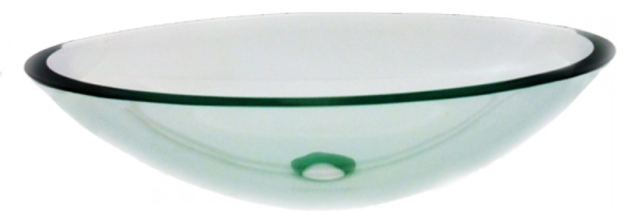 Oval Clear Glass Vessel Sink 5
