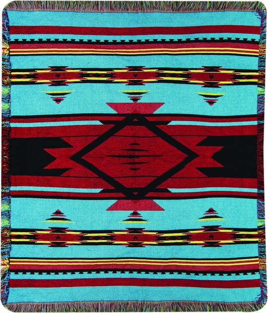 Flame Bright, 50X60 Tapestry Throw Southwestern Tapestries by