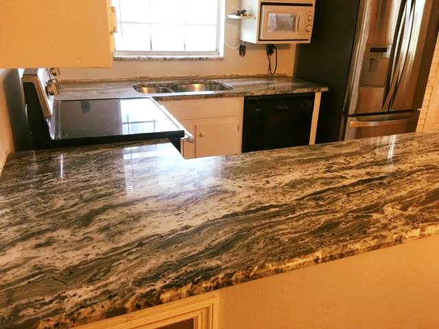 Ocean Beige Color Granite Contemporary Kitchen Tampa By Kb