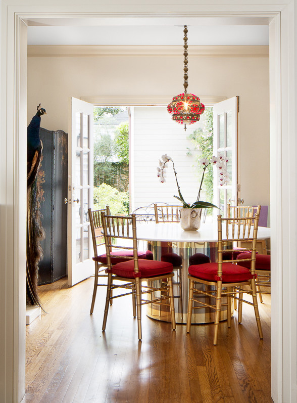 Eclectic dining room photo in Houston