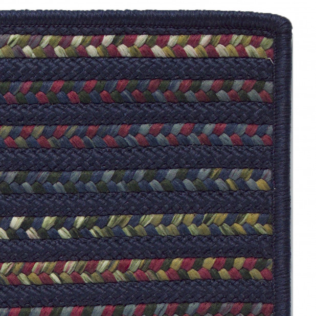 Navajo Navy 9x9, Square, Braided Rug Contemporary Outdoor Rugs by
