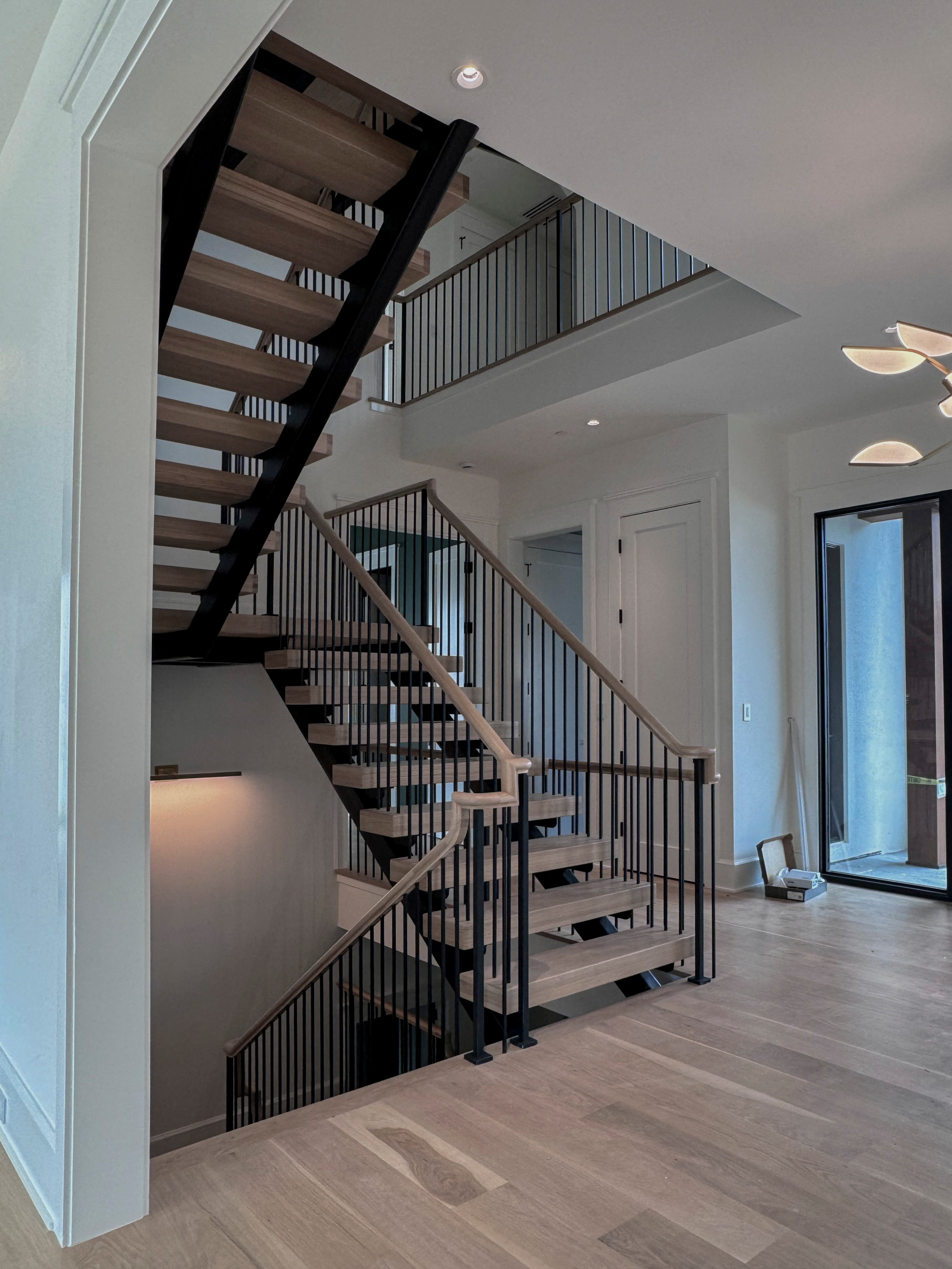 122_Modern Steel & Wood Floating Staircase, Arlington VA 22207