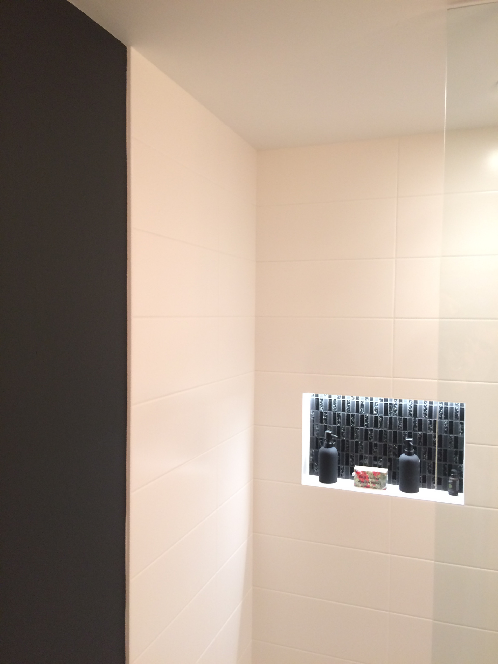 Shower Niche with LED accent lighting