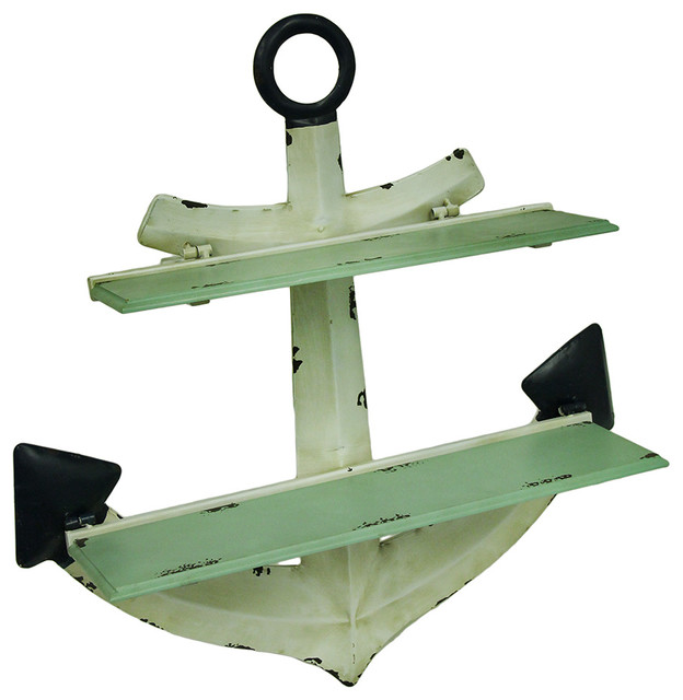 Decorative Metal Wall Shelves distressed ship anchor decorative metal wall shelf - beach style Decorative Metal Wall Shelves distressed ship anchor decorative metal wall shelf - beach style