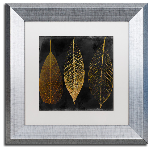 Color Bakery Fallen Gold I Matted Framed Art Silver Frame White Mat 11x11 Color Bakery Fallen Gold I Matted Framed Art Silver Frame White Mat 11x11