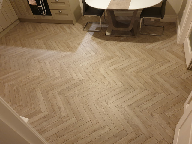 Berry Alloc Herringbone contemporary-kitchen