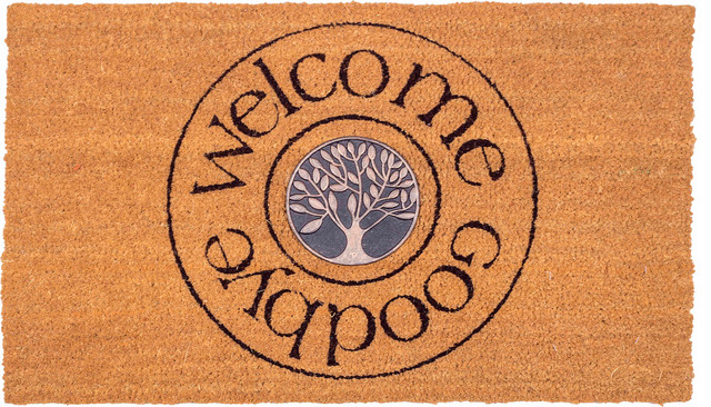 Welcome And Goodbye Doormat Non Slip Durable 18 X30