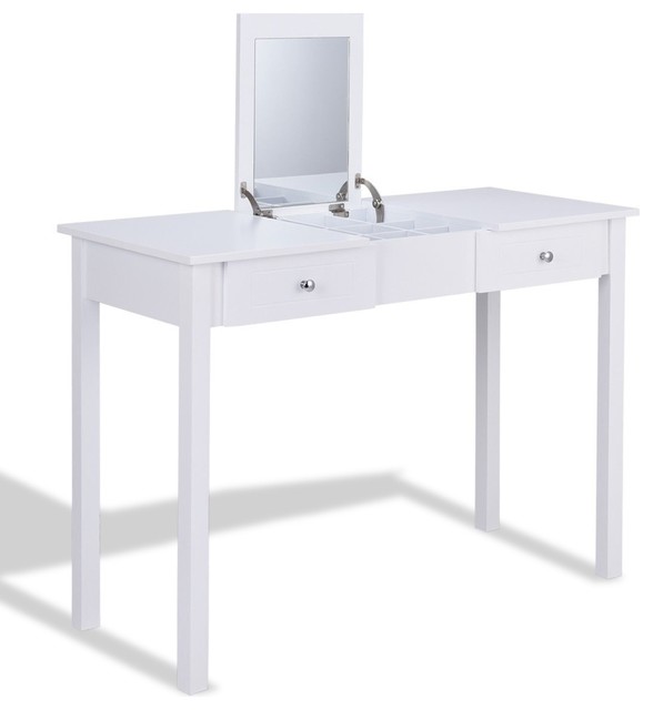 Classic Vanity Dressing Table With 1, Compact White Vanity Table