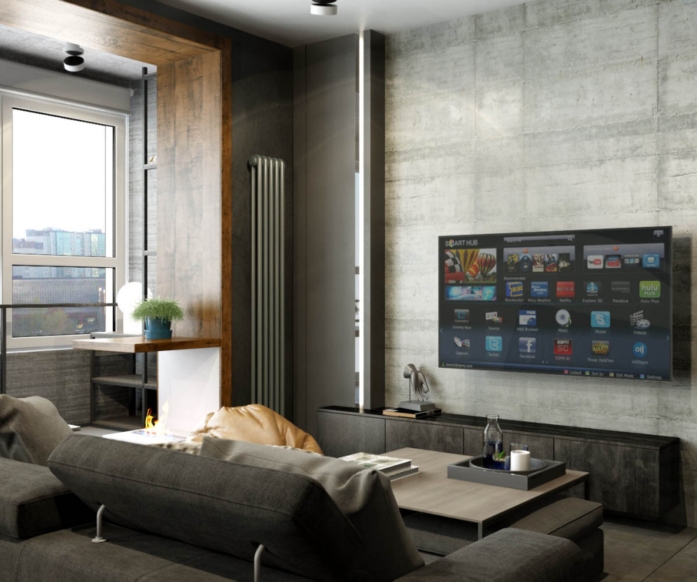 Лофт с элементами индустриального стиля