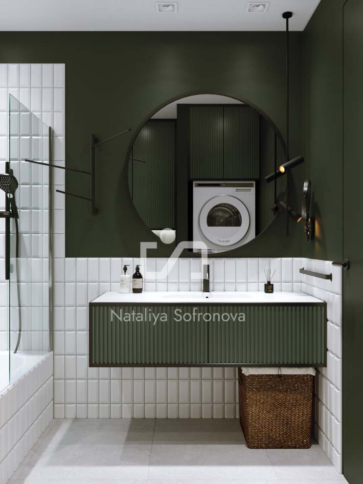 Deep Green Bathroom