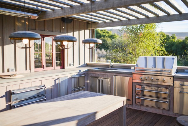 Modern Farmhouse landstil-terrasse