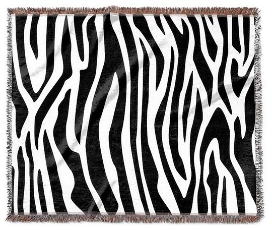 "Zebra Chic" Woven Blanket 60"x50"