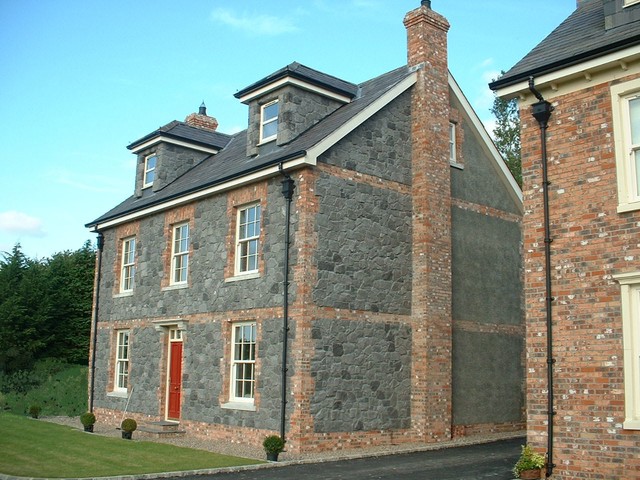 stone and brick townhouse traditional-exterior