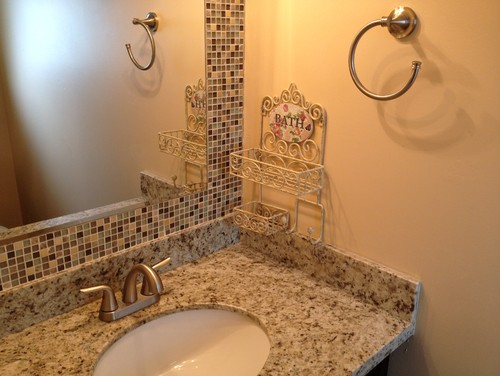 Build a mosaic tile mirror in the small bathroom. Good ...