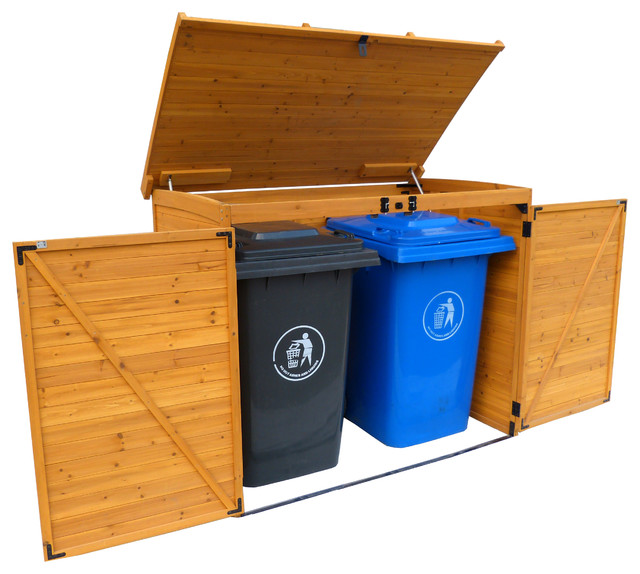 Large Horizontal Refuse Storage Shed - Rustic - Sheds - by 