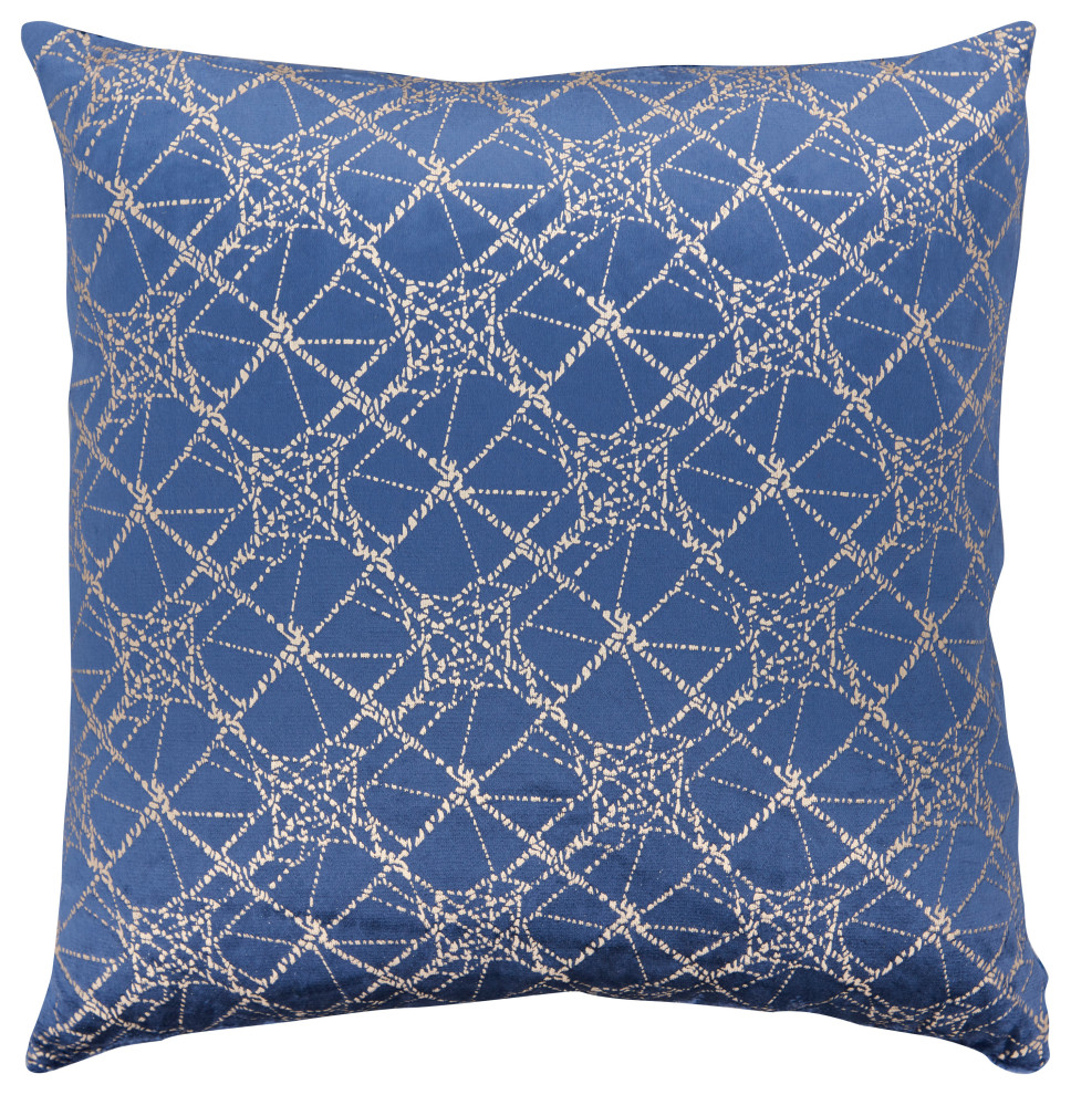 Nourison Home 20" x 20" Inspire Me Home Deco Met. Geo. Diamonds Throw Pillows, 20" x 20