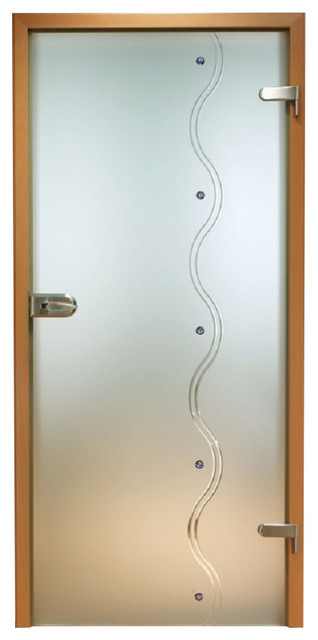 Interior Hinged Glass Door Handles Lock Set Contemporary