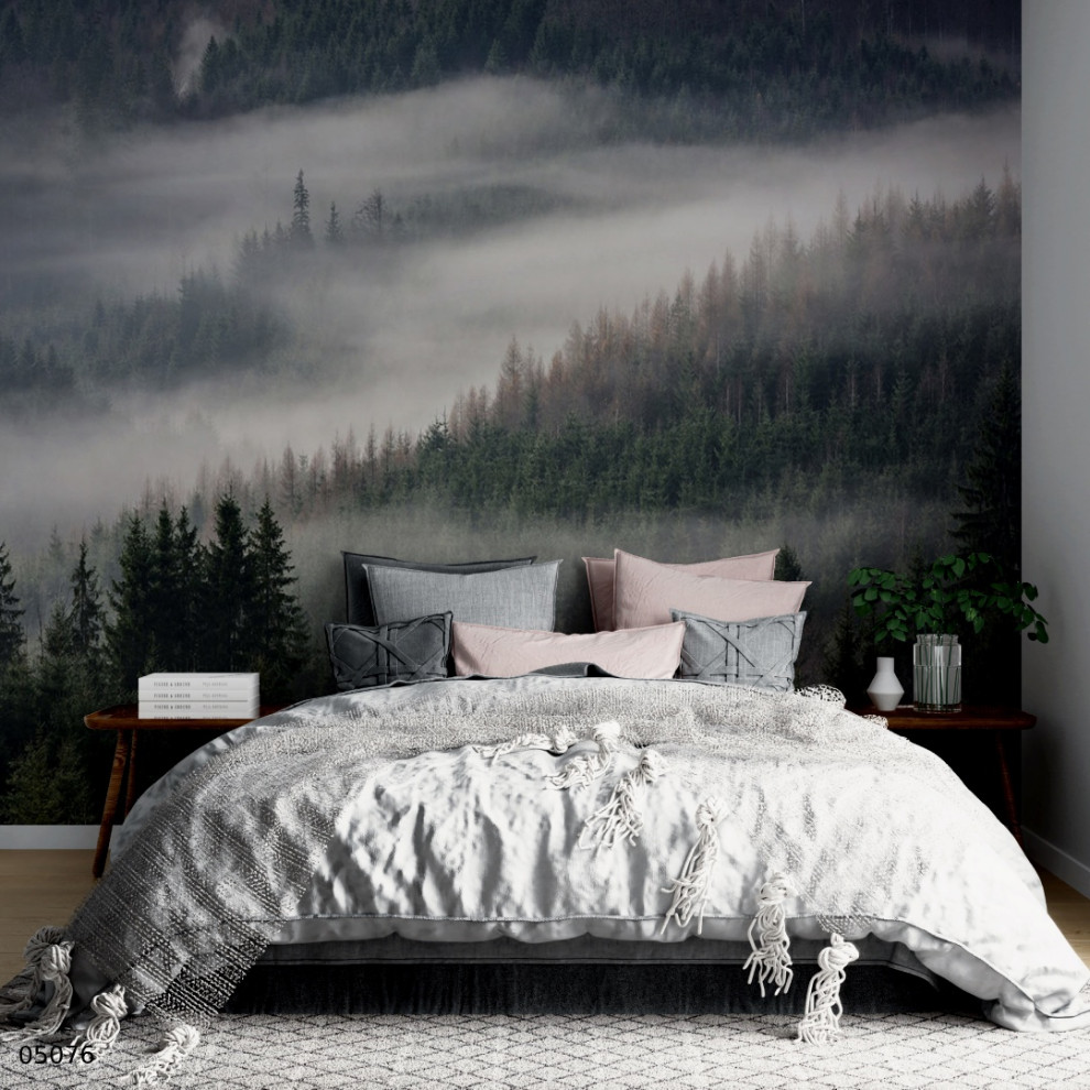 Дизайн-проект "Туманный лес в оформлении спальни"
