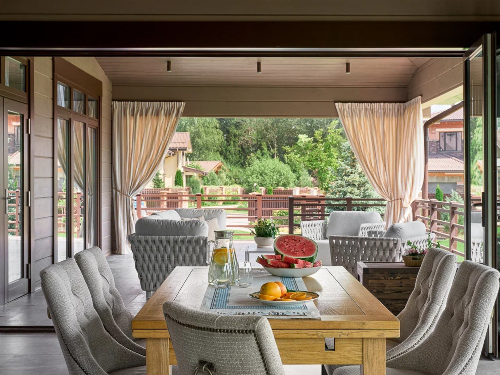 Дом из клееного бруса в стиле шале