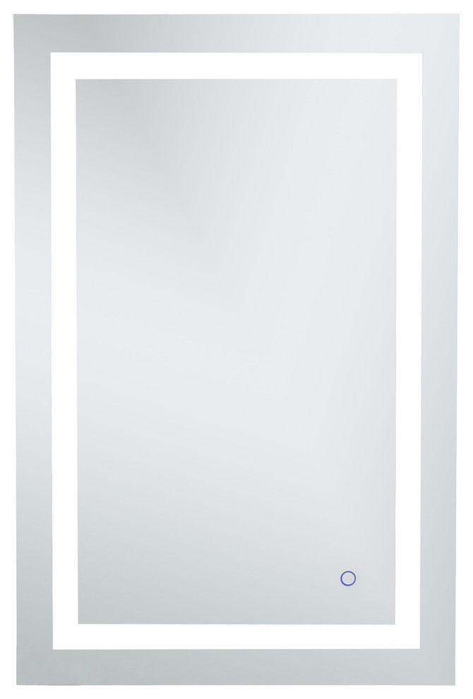 24Inx 36In Hardwired Led Mirror With Touch Sensor And Color Changing