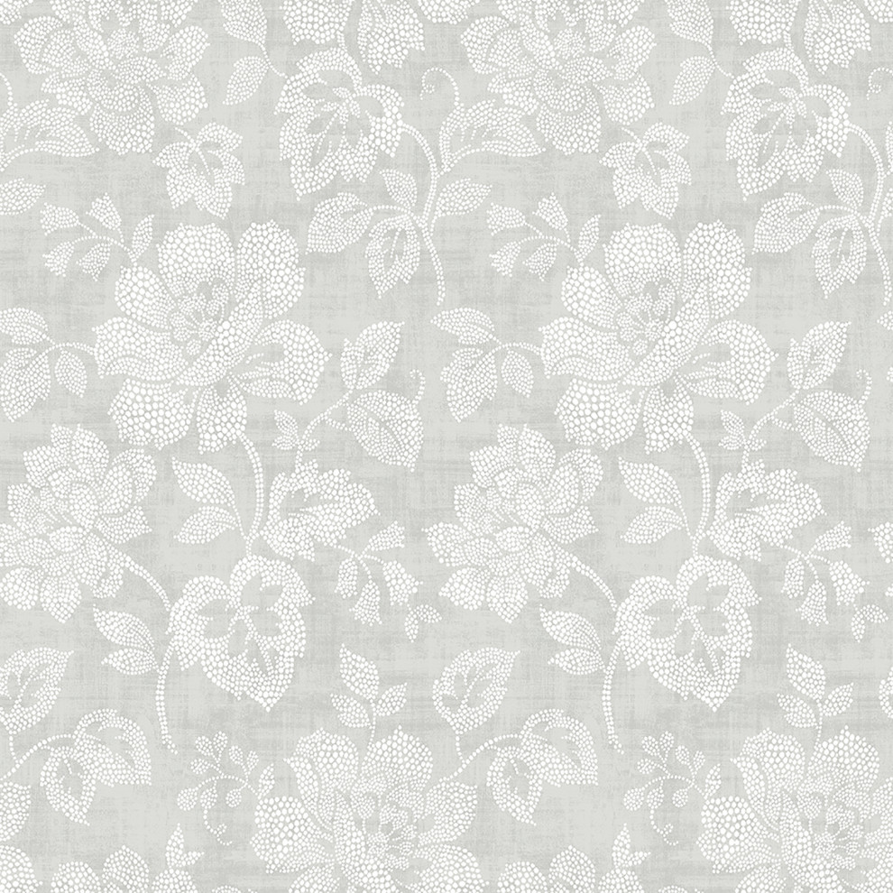 Tivoli Gray Dot Wallpaper Contemporary Wallpaper by Brewster Home Fashions Houzz