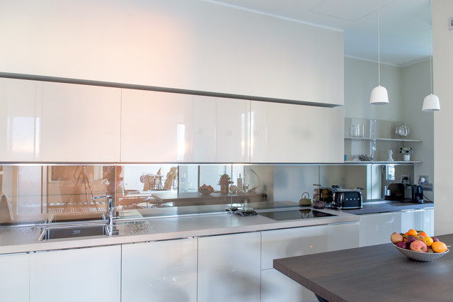 Appartamento Bosco Verticale contemporaneo-cocina