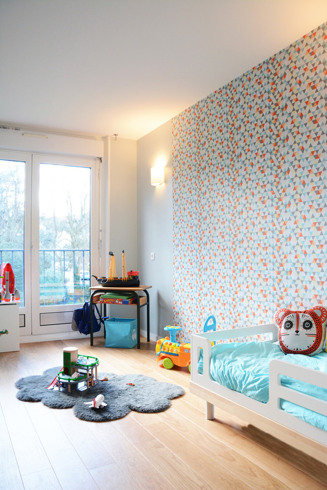 Scandinavian kids' room in Paris.