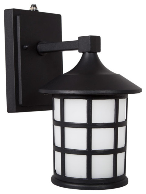 Maima Led Outdoor Wall Light Photocell Sensor Black W Frosted Maima Led Outdoor Wall Light Photocell Sensor Black W Frosted Glass