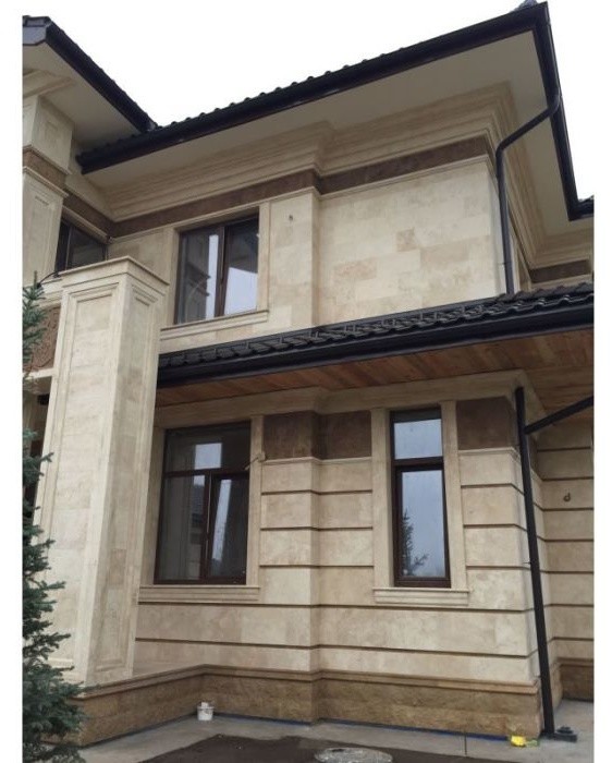 облицовка фасадов травертином из Ирана